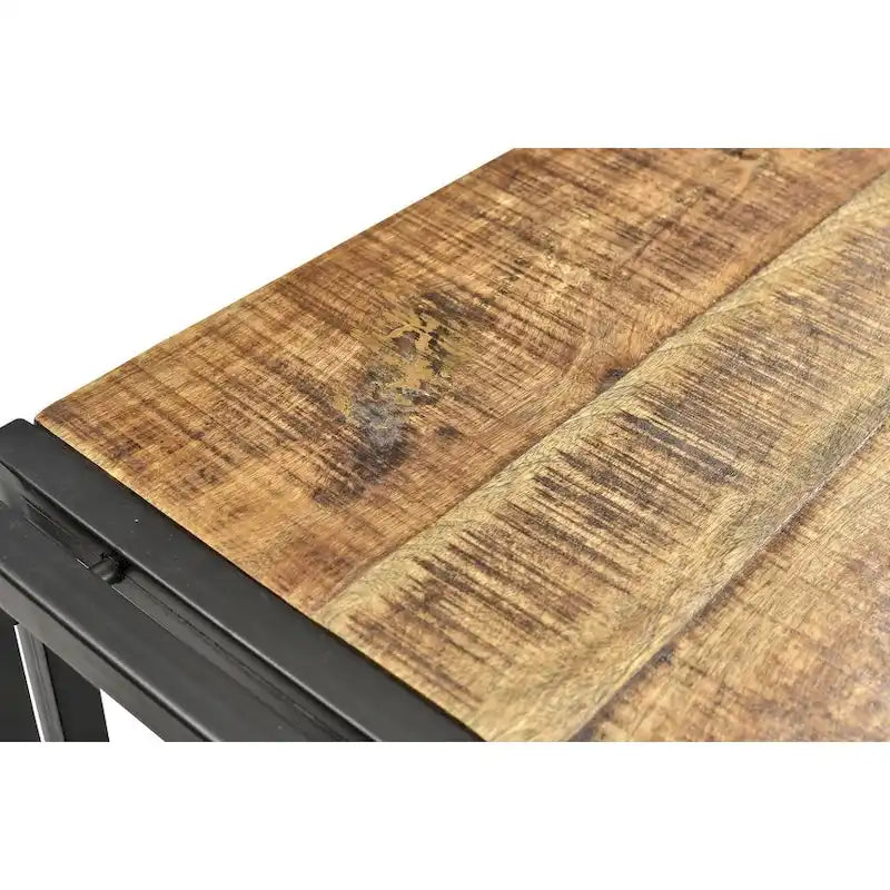 Banc Timbergirl fait main en bois de récupération et métal (Inde)