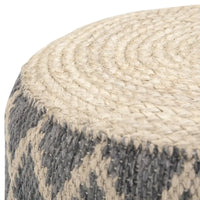 WYNDENHALL Nesbitt Pouf Rond Bohème, Jute Tressée Naturelle