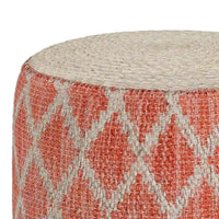 WYNDENHALL Nesbitt Pouf Rond Bohème, Jute Tressée Naturelle