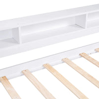 Lit de repos double XL en bois avec 2 lits gigognes et port USB