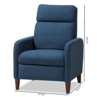 Fauteuil inclinable en tissu du milieu du siècle par Baxton Studio