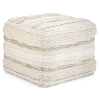 Poufs carrés WYNDENHALL Silva Boho en motif tissé à la main