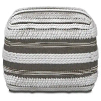 Poufs carrés WYNDENHALL Silva Boho en motif tissé à la main
