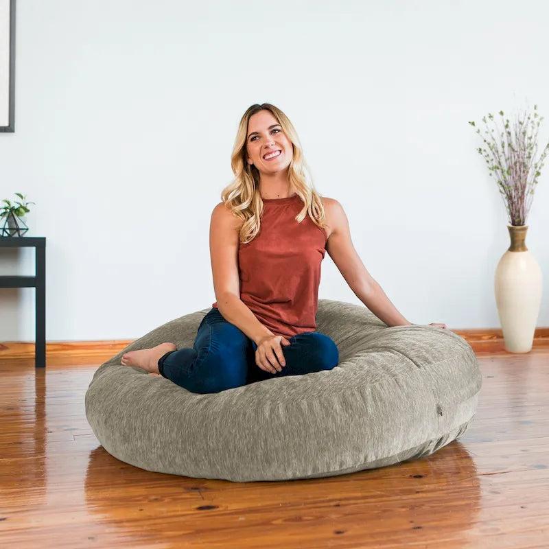 Pouf poire lounge Jaxx Cocoon avec housse en chenille