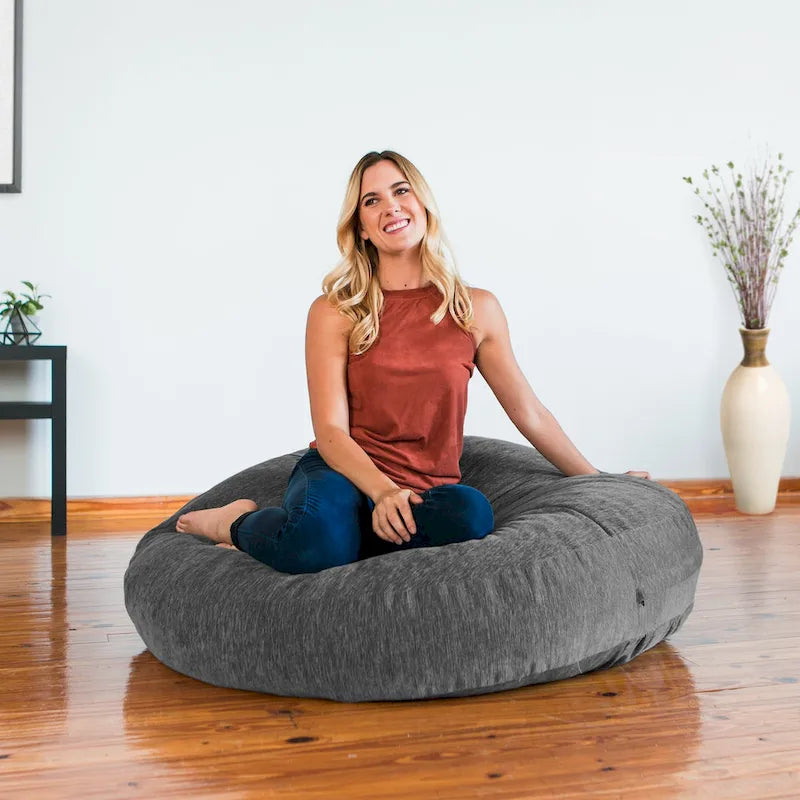 Pouf poire lounge Jaxx Cocoon avec housse en chenille