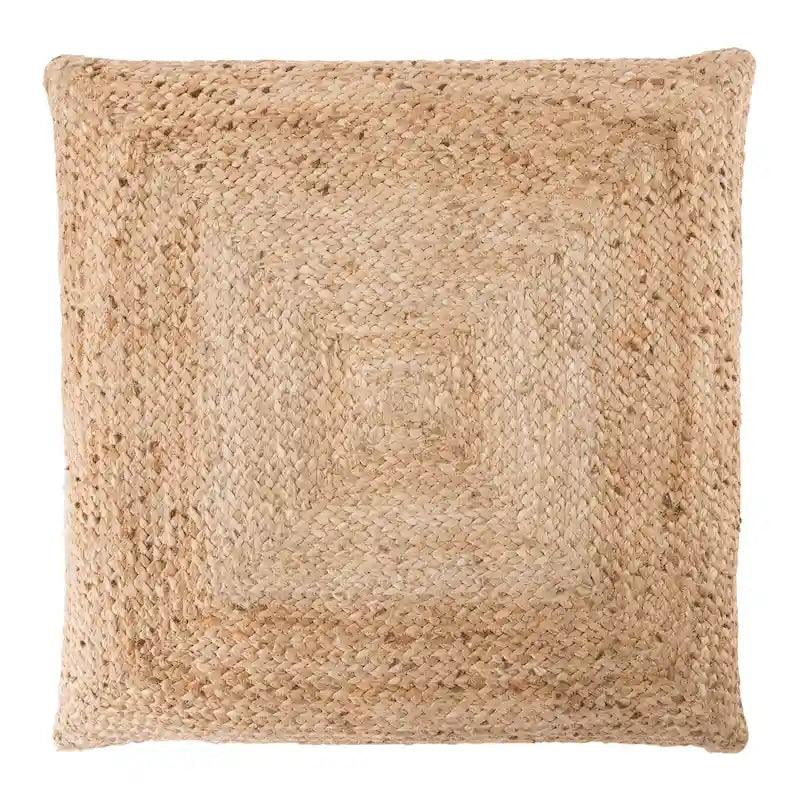 Le pouf/coussin de sol en jute texturé Faxon de Curated Nomad