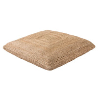 Le pouf/coussin de sol en jute texturé Faxon de Curated Nomad
