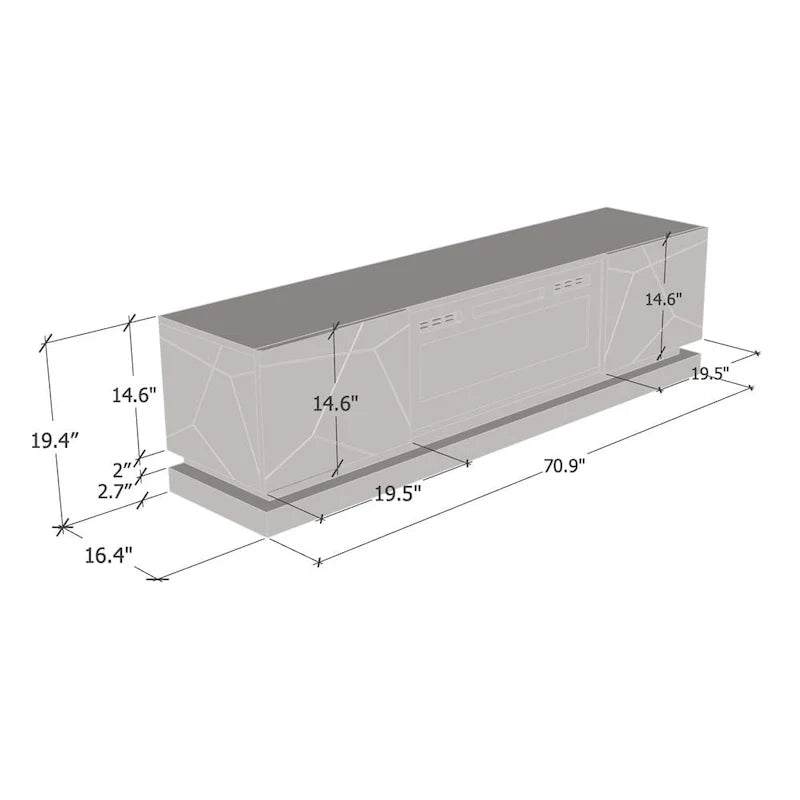 Meuble TV avec cheminée électrique Shu WH-EF 71