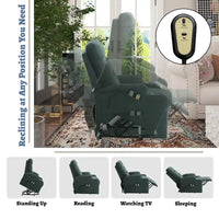 Clihome Fauteuil inclinable de massage électrique doux rembourré avec porte-gobelet