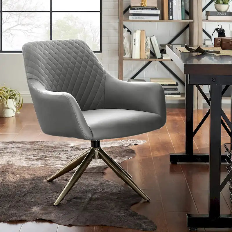 Fauteuil pivotant Art Leon en similicuir