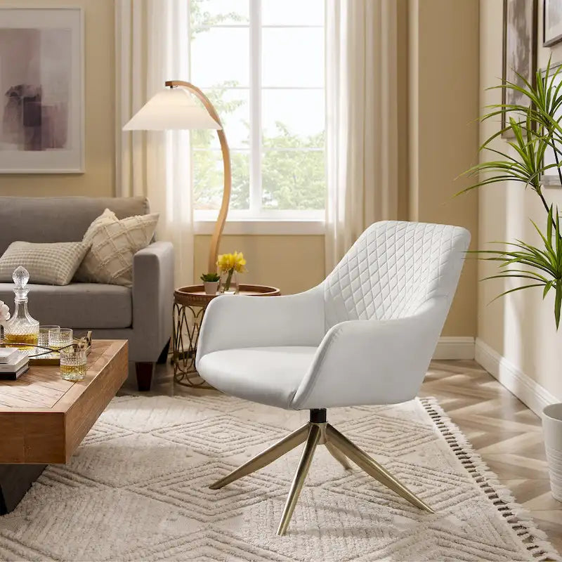 Fauteuil pivotant Art Leon en similicuir