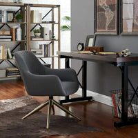 Fauteuil pivotant Art Leon en similicuir