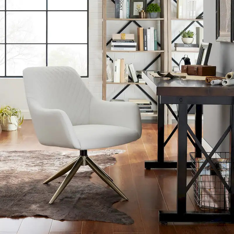 Fauteuil pivotant Art Leon en similicuir