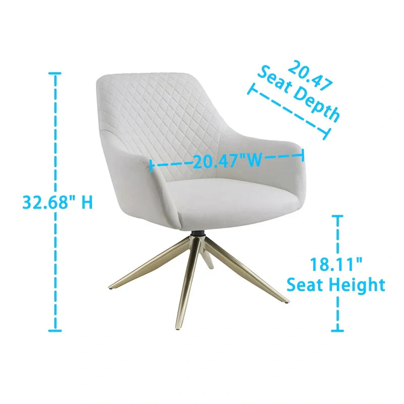 Fauteuil pivotant Art Leon en similicuir