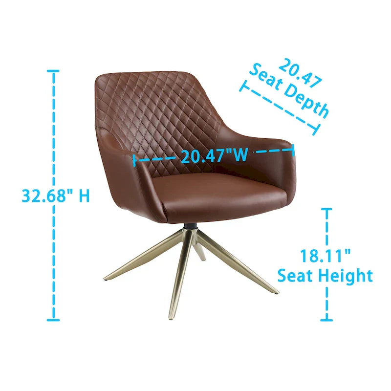 Fauteuil pivotant Art Leon en similicuir