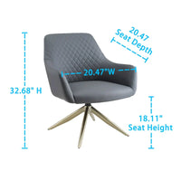 Fauteuil pivotant Art Leon en similicuir