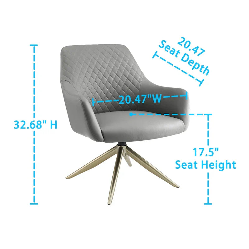 Fauteuil pivotant Art Leon en similicuir