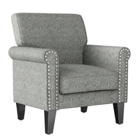 Fauteuil à accoudoirs roulés Herve Copper Grove