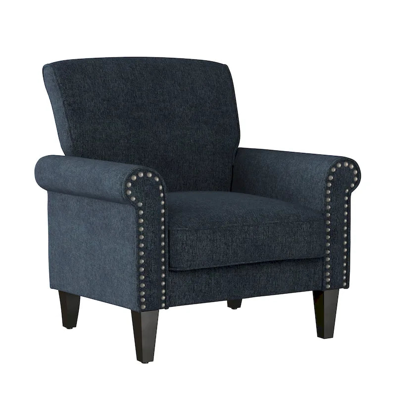 Fauteuil à accoudoirs roulés Herve Copper Grove