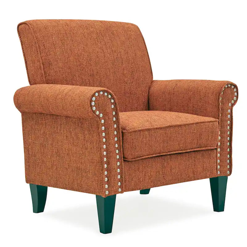 Fauteuil à accoudoirs roulés Herve Copper Grove
