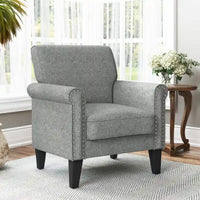 Fauteuil à accoudoirs roulés Herve Copper Grove