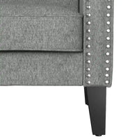 Fauteuil à accoudoirs roulés Herve Copper Grove