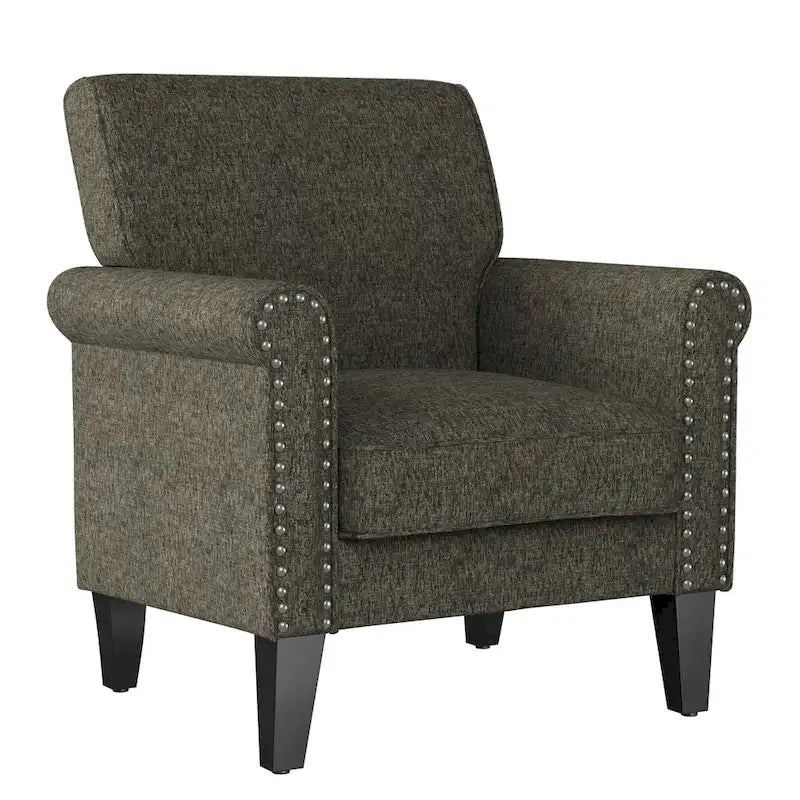 Fauteuil à accoudoirs roulés Herve Copper Grove