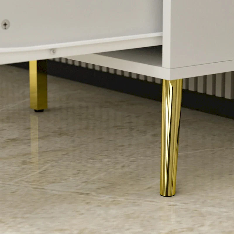 Buffet avec 3 tiroirs et 2 portes, expresso/blanc