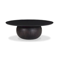 Table basse ronde moderne en bois d'acacia massif Aurelle Home