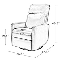Lyle Fauteuil inclinable pivotant manuel avec base métallique