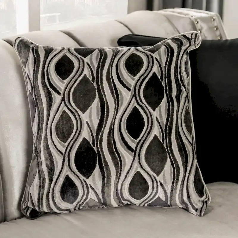 Ensemble Salon 2 Pièces Vynn Transitionnel en Chenille à Accoudoirs Inclinés par Furniture of America