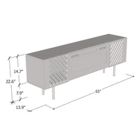 Meuble TV avec cheminée électrique WH-EF 63 Laser