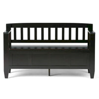 WYNDENHALL Riverside Banc de rangement contemporain en bois massif pour entrée de 122 cm de large - 51 cm de large