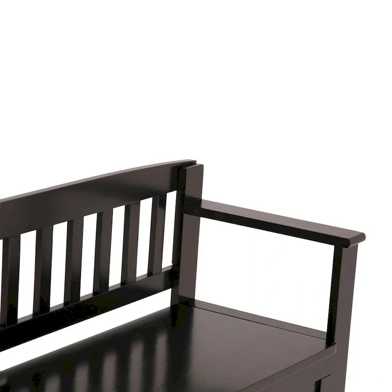 WYNDENHALL Riverside Banc de rangement contemporain en bois massif pour entrée de 122 cm de large - 51 cm de large