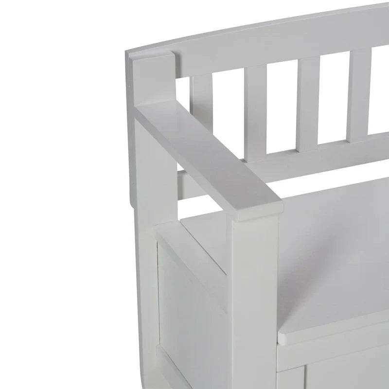 WYNDENHALL Riverside Banc de rangement contemporain en bois massif pour entrée de 122 cm de large - 51 cm de large