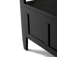 WYNDENHALL Riverside Banc de rangement contemporain en bois massif pour entrée de 122 cm de large - 51 cm de large