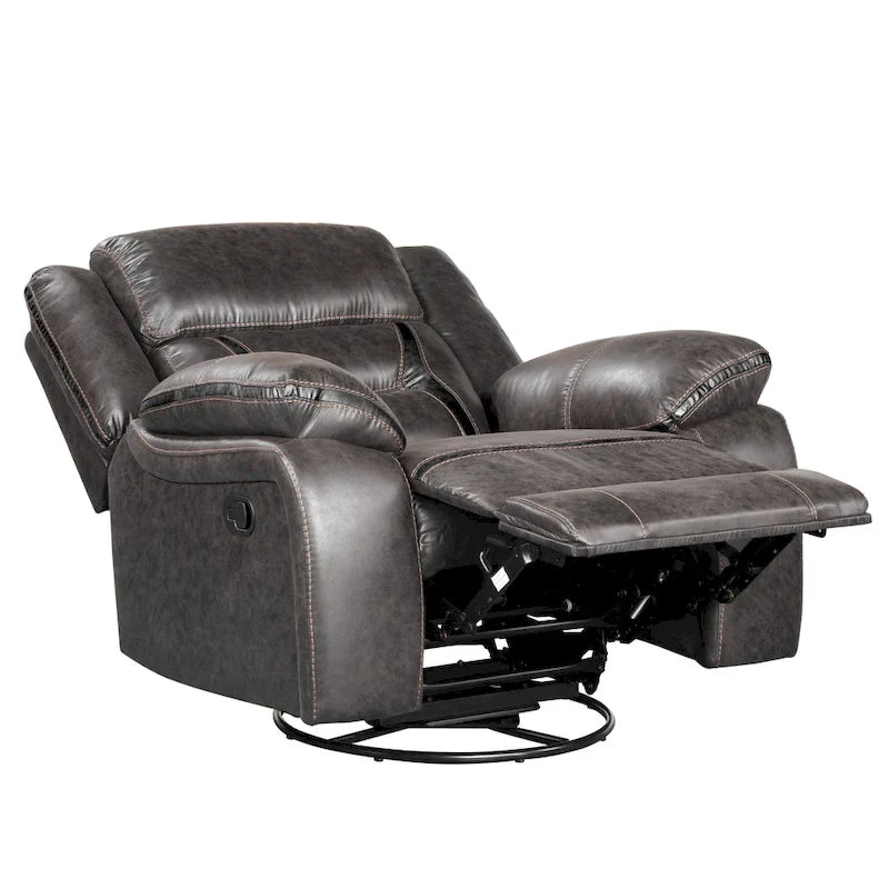 Fauteuil inclinable manuel Elkton de Roundhill Furniture, Châtaigne foncée
