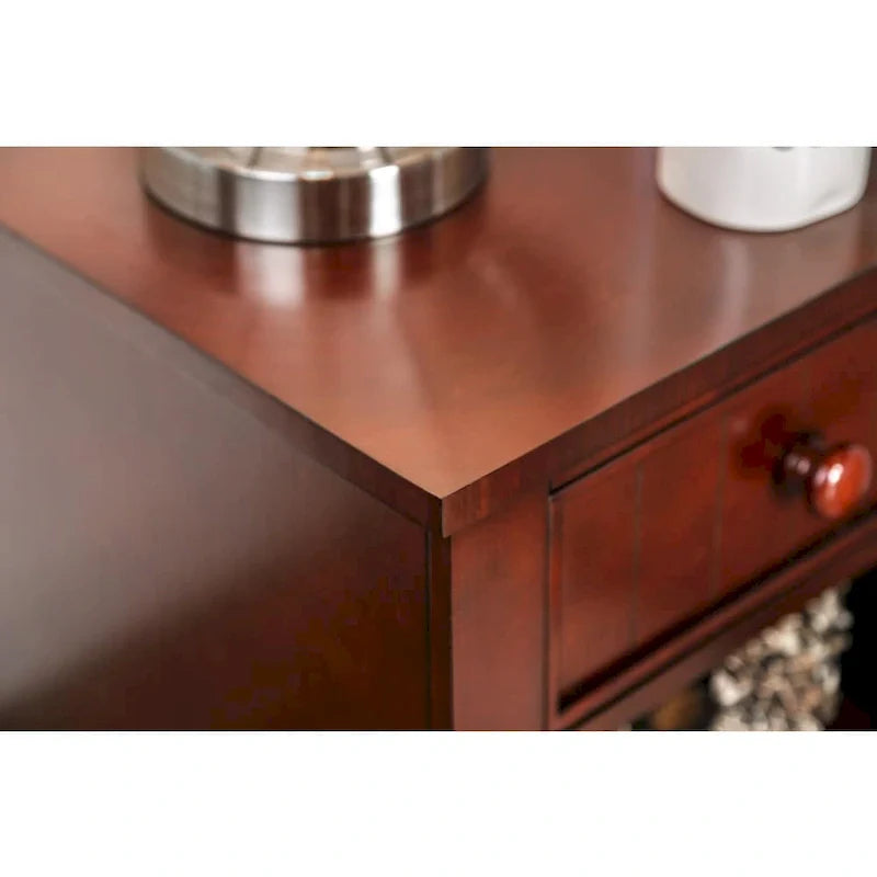Table de chevet à 1 tiroir en bois de transition espresso Ettrick par Copper Grove
