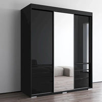 Armoire moderne 3 portes Monaco 71 pouces avec miroir