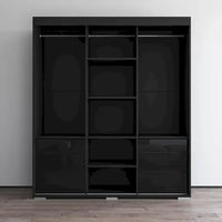 Armoire moderne 3 portes Monaco 71 pouces avec miroir