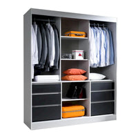Armoire moderne 3 portes Monaco 71 pouces avec miroir