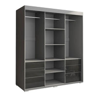 Armoire moderne 3 portes Monaco 71 pouces avec miroir