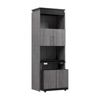 Meuble de rangement haut Orion 30W avec portes et bureau pliant par Bestar