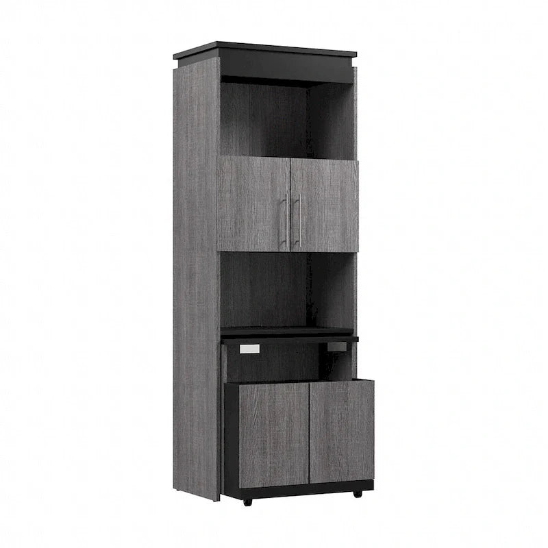 Meuble de rangement haut Orion 30W avec portes et bureau pliant par Bestar