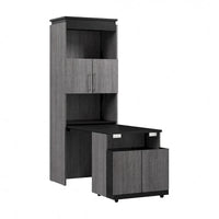 Meuble de rangement haut Orion 30W avec portes et bureau pliant par Bestar