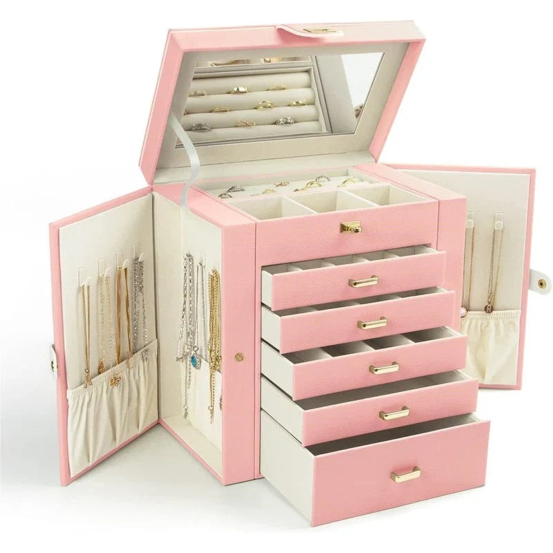 Boîte à bijoux pour femme - 6.8P x 10.6L x 11.4H