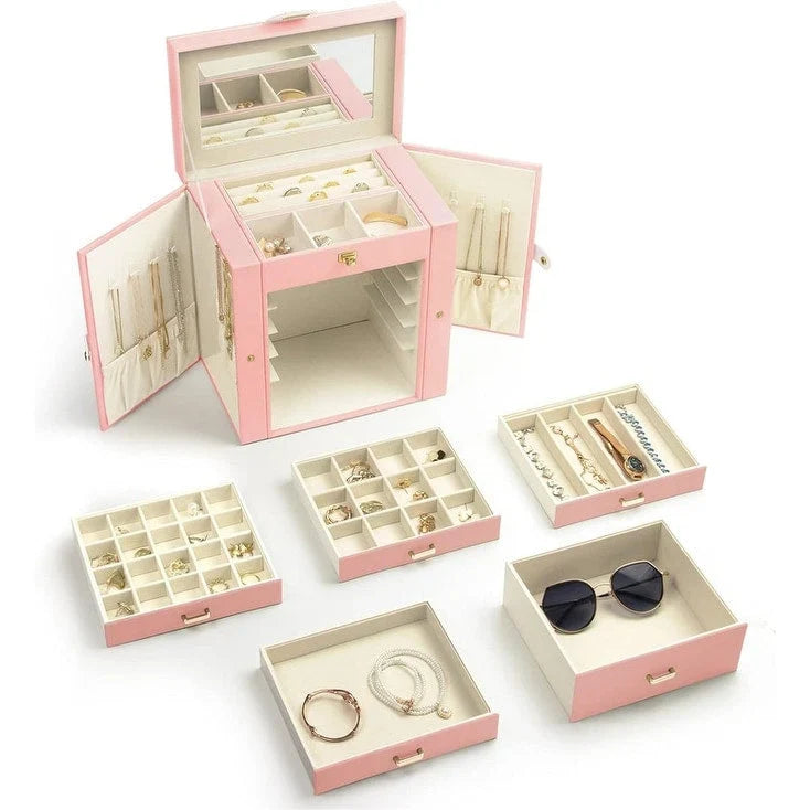 Boîte à bijoux pour femme - 6.8P x 10.6L x 11.4H