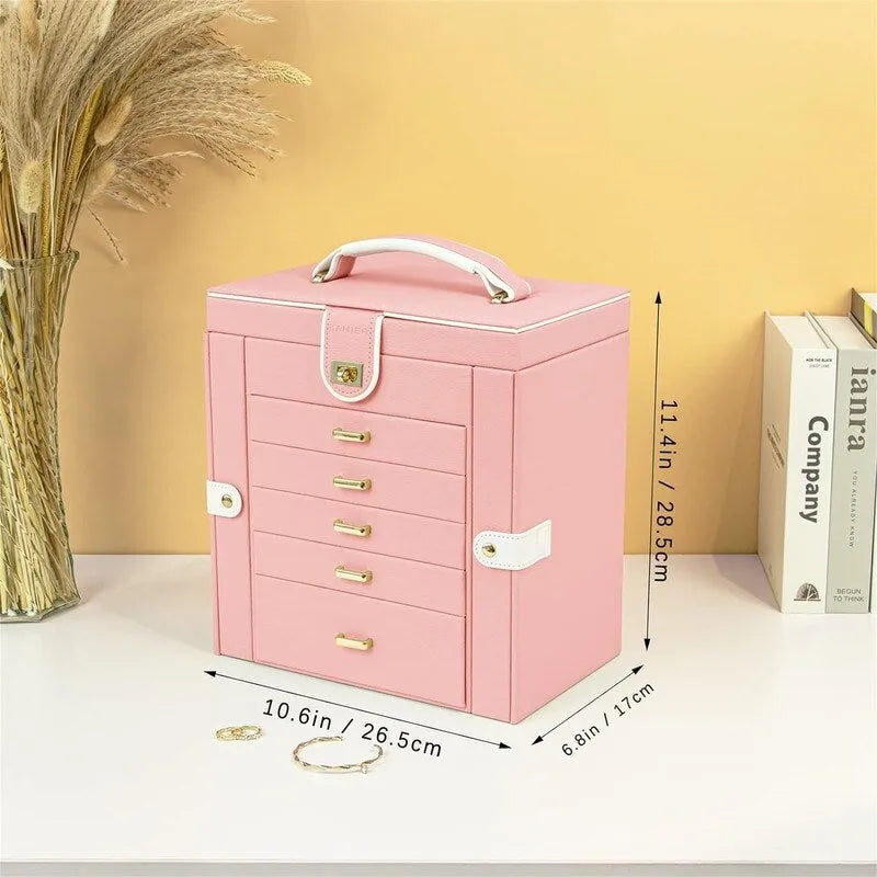 Boîte à bijoux pour femme - 6.8P x 10.6L x 11.4H