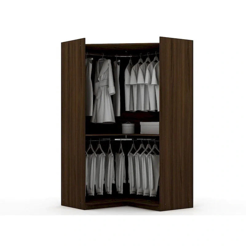 Ensemble de 3 armoires d'angle Mulberry modernes à 4 tiroirs, à 3 sections