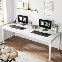 Bureau d'ordinateur extra-long de 78,7 pouces, bureau 2 personnes, grande table d'écriture